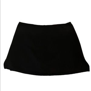 vintage black mini skirt with slit